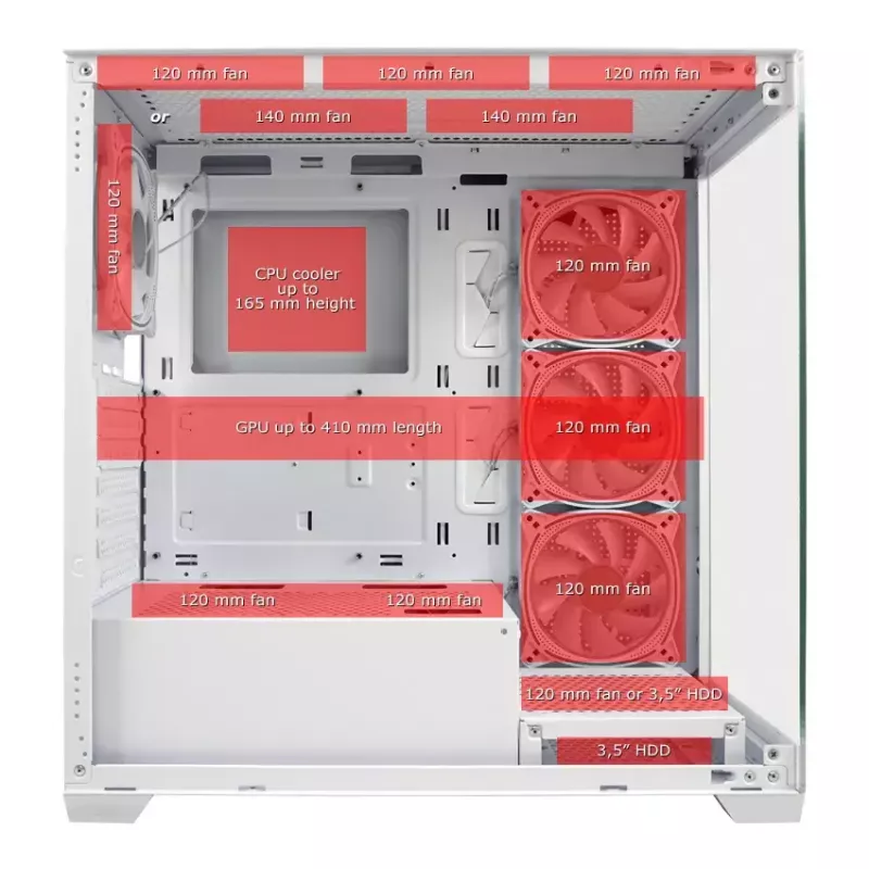 PC Case LC-Power LC-715W-ON Midi Tower White