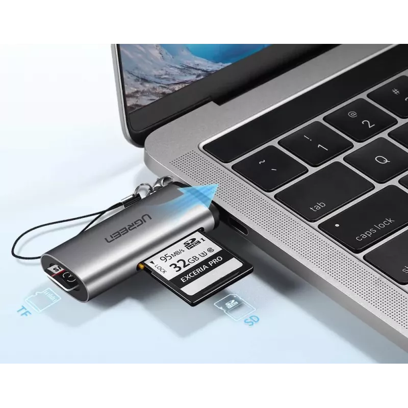 Ugreen 50704 card reader USB 3.2 Gen 1 (3.1 Gen 1) Type-C Grey
