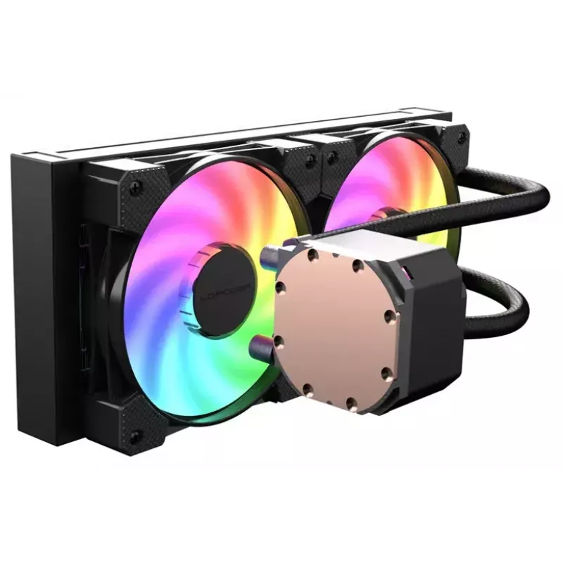 All-in-one liquid cooler LC-Power LC-CC-240-B-ARGB 12 cm Black