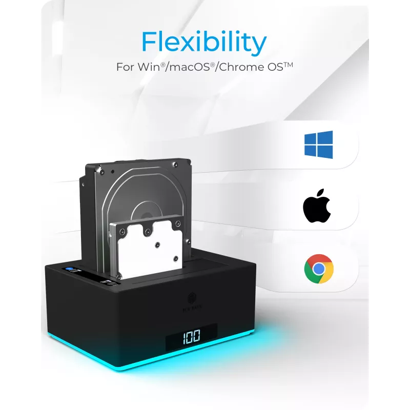 ICY BOX IB-127CL-U3 USB 3.2 Gen 1 (3.1 Gen 1) Type-B Black