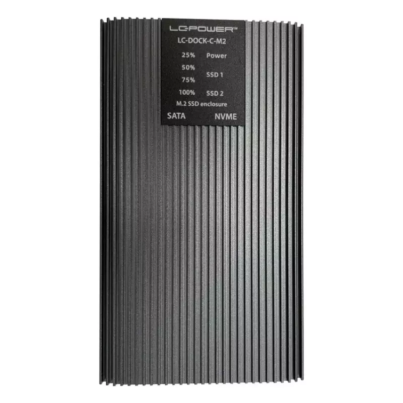 SSD enclosure LC-Power LC-DOCK-C-M2 2 M.2 drives 10 Gbit/s Anthracite