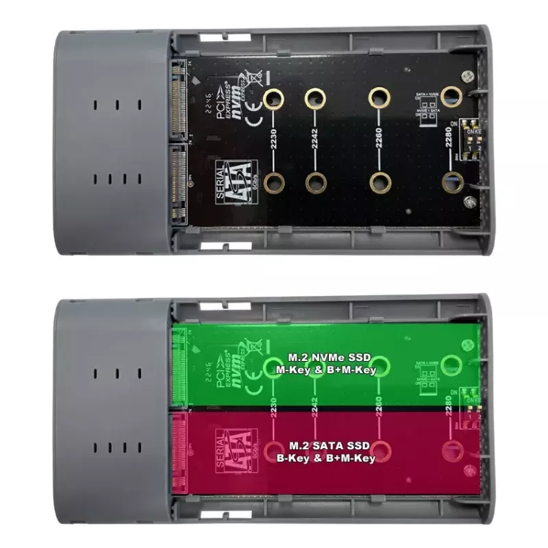 SSD enclosure LC-Power LC-DOCK-C-M2 2 M.2 drives 10 Gbit/s Anthracite