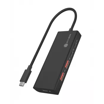 ICY BOX IB-HUB1436-CPD Wired USB 3.2 Gen 2 (3.1 Gen 2) Type-A Black