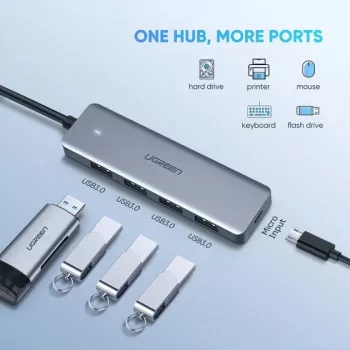 Ugreen 70336 interface hub USB 3.2 Gen 1 (3.1 Gen 1) Type-C 5000 Mbit/s