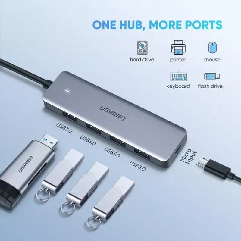 Ugreen 70336 interface hub USB 3.2 Gen 1 (3.1 Gen 1) Type-C 5000 Mbit/s