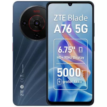 Smartphone ZTE Blade A76 5G 6.75 inch 6 GB 128 GB Black