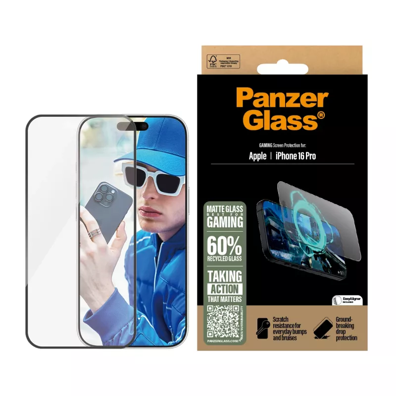 Gaming Screen Protector PanzerGlass iPhone '24 6.3 inch Pro Ultra-Wide Fit