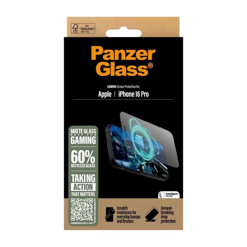 Gaming Screen Protector PanzerGlass iPhone '24 6.3 inch Pro Ultra-Wide Fit