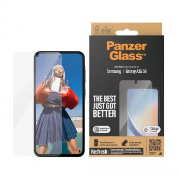 PanzerGlass ® Screen Protector Samsung Galaxy A35 5G | Ultra-Wide Fit w. EasyAligner