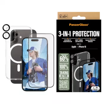 3-in-1 Protection Bundle PanzerGlass iPhone '24 6.1 inch