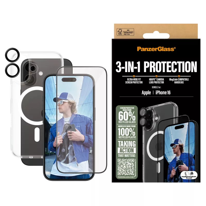 3-in-1 Protection Bundle PanzerGlass iPhone '24 6.1 inch
