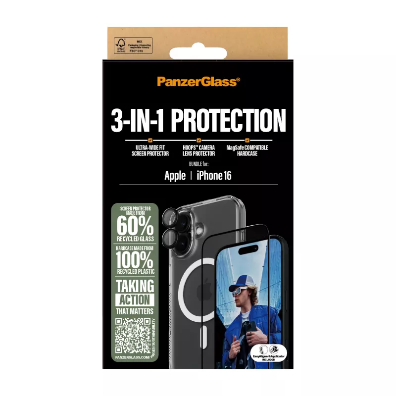 3-in-1 Protection Bundle PanzerGlass iPhone '24 6.1 inch