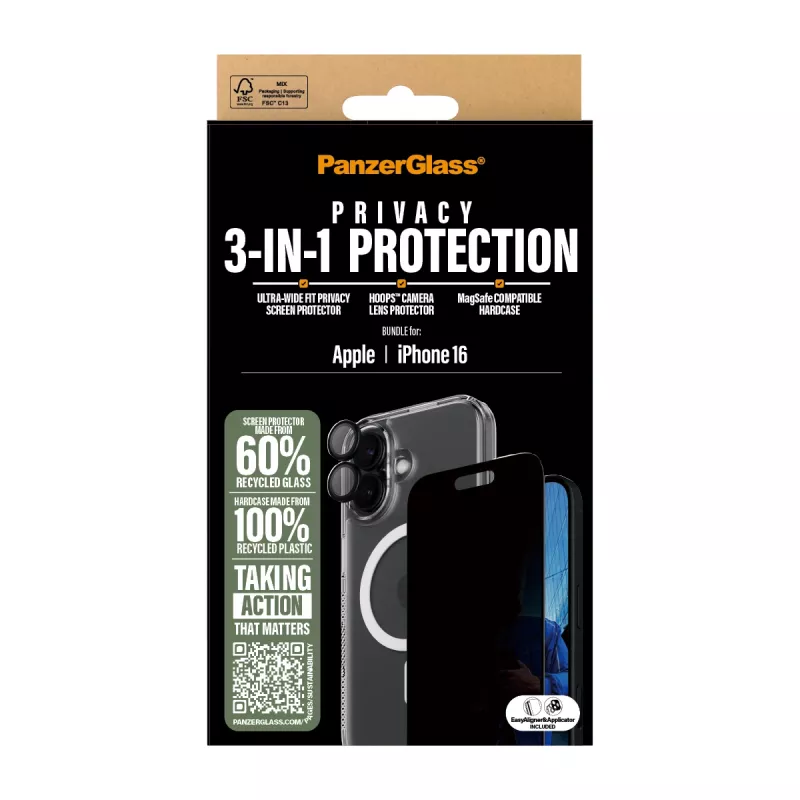 PanzerGlass 3-in-1 Privacy Protection Bundle iPhone '24 6.1