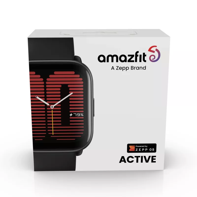 Amazfit Active 4.45 cm (1.75) AMOLED Digital 390 x 450 pixel touchscreen Black GPS (W2211EU5N)