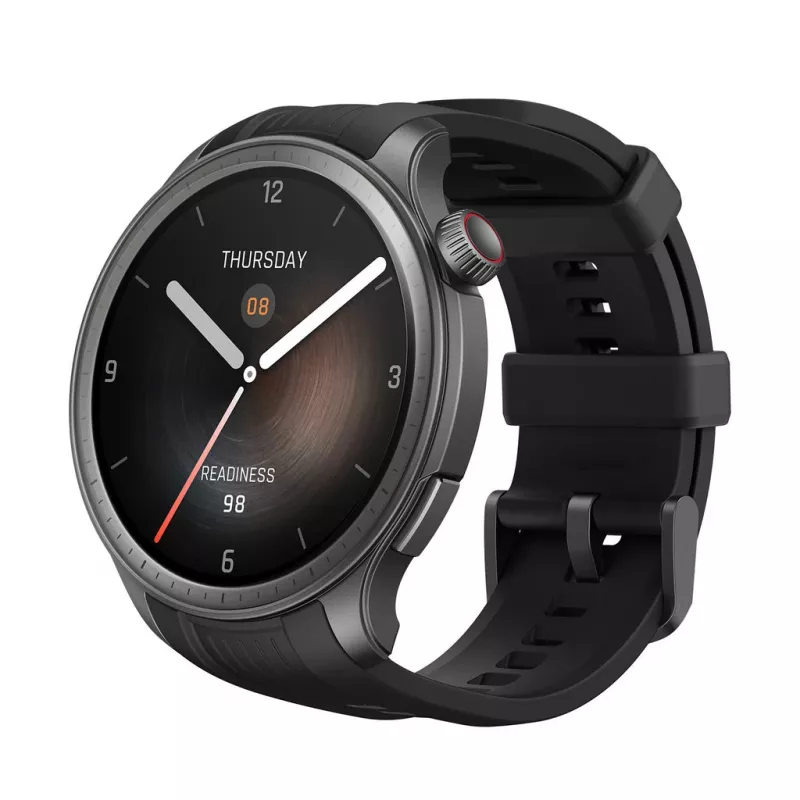 Amazfit Balance 3.81 cm (1.5 inch) AMOLED 46 mm Digital 480 x 480 pixels Touchscreen Black Wi-Fi GPS (satellite)
