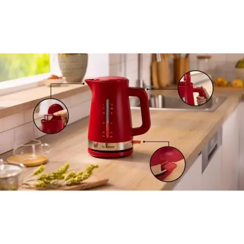 Bosch TWK4M224 electric kettle 1.7 L 2400 W Red