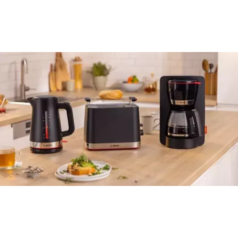 Electric kettle Bosch TWK4M223 1.7 L 2400 W, black, cordless, concealed heating element