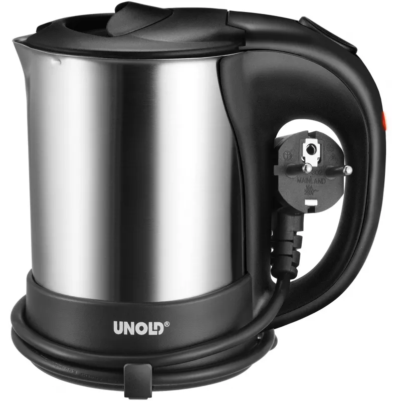 Unold 18575 electric kettle 0.5 L 1000 W Black, Stainless steel