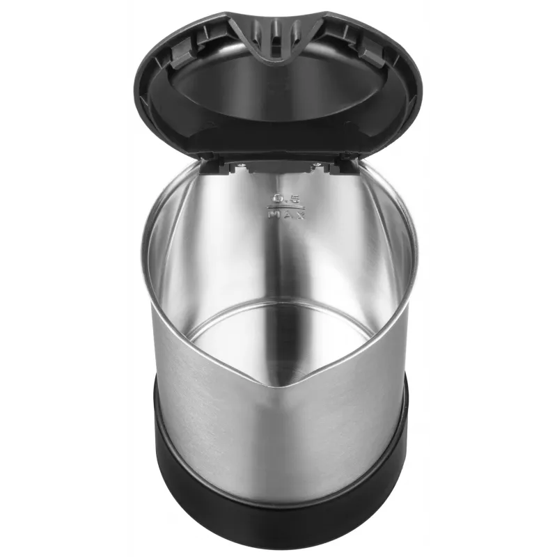 Unold 18575 electric kettle 0.5 L 1000 W Black, Stainless steel