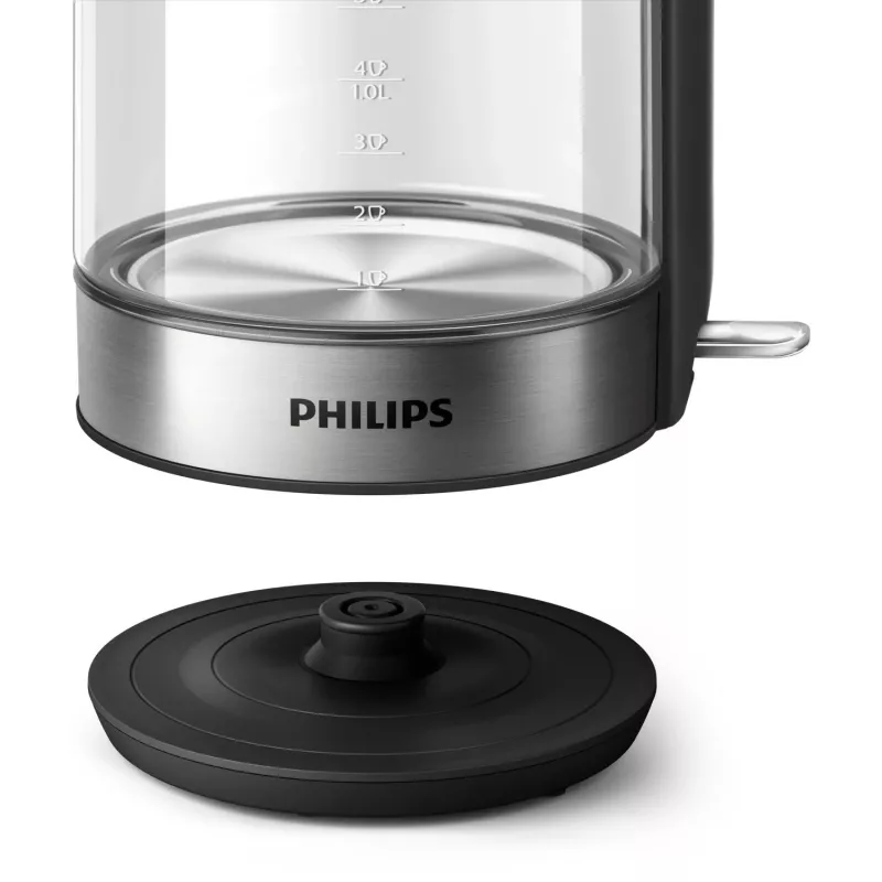 Philips 5000 series Series 5000 HD9339/80 Glass kettle, 1.7 L, 2200 W, Glass, Stainless steel, Water level indicator, Cordless