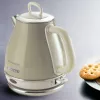 Ariete 2868 Vintage 1 L Design Electric Kettle in Stainless Steel for Infusions, Tea and Herbal Drinks, Auto Shut Off System, Ergonomic Handle, 1 Litre, 1600 W, Light Beige