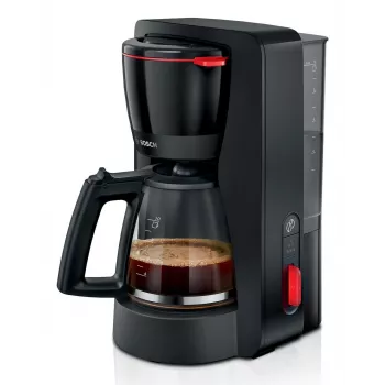 Drip coffee maker Bosch TKA3M133, 1.4 L water tank, 15-cup capacity, black