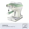 Ariete 1389 Vintage Espresso Coffee Machine - Espresso coffee machine for ground coffee or ESE pods, in a pastel green colour