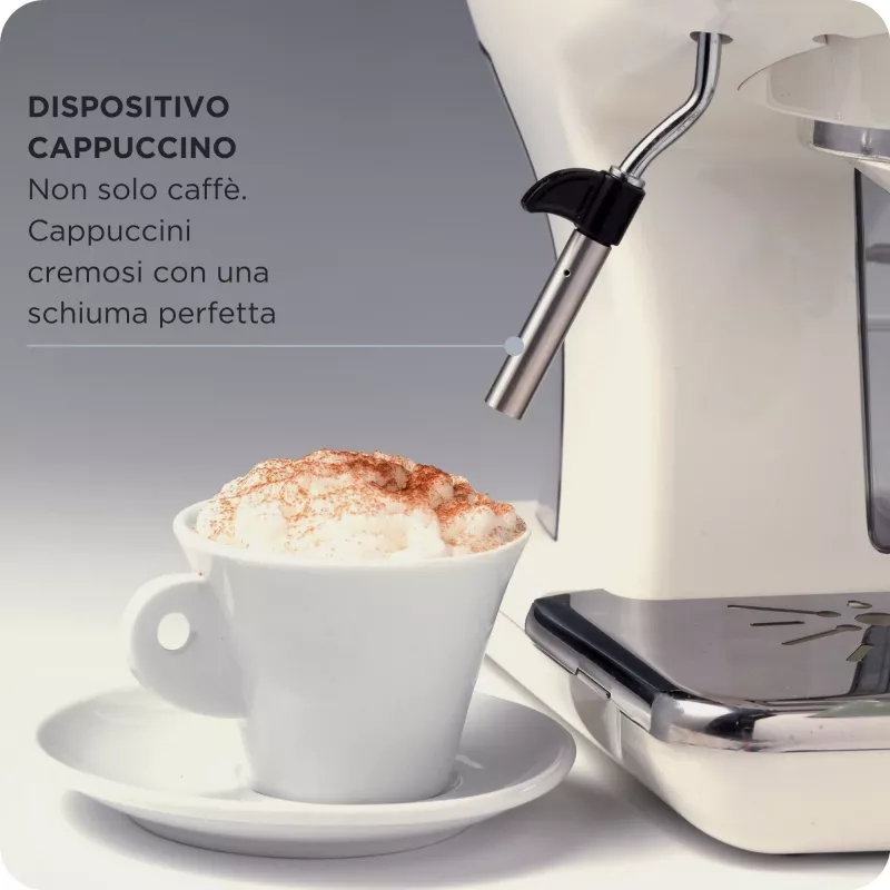 Ariete 1389 Vintage Espresso Coffee Machine - Espresso coffee machine for ground coffee or ESE pods, in a pastel green colour