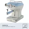 Ariete 1389 Vintage Espresso Coffee Machine - Espresso coffee machine for ground coffee or ESE pods, in a pastel blue colour