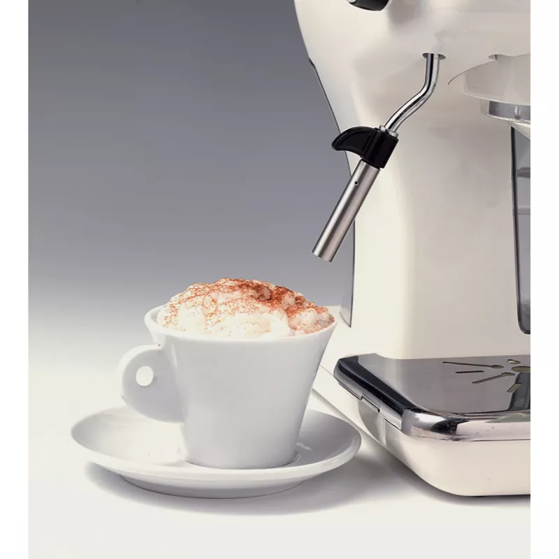 Ariete 1389 Vintage Espresso Coffee Machine - Espresso coffee machine for ground coffee or ESE pods, in a pastel blue colour