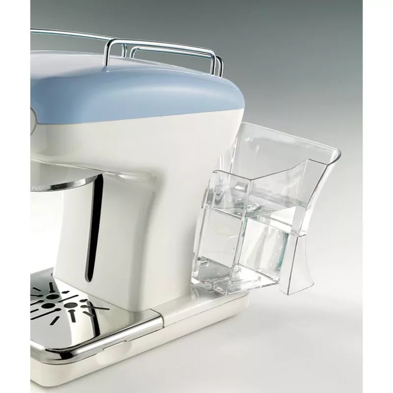 Ariete 1389 Vintage Espresso Coffee Machine - Espresso coffee machine for ground coffee or ESE pods, in a pastel blue colour