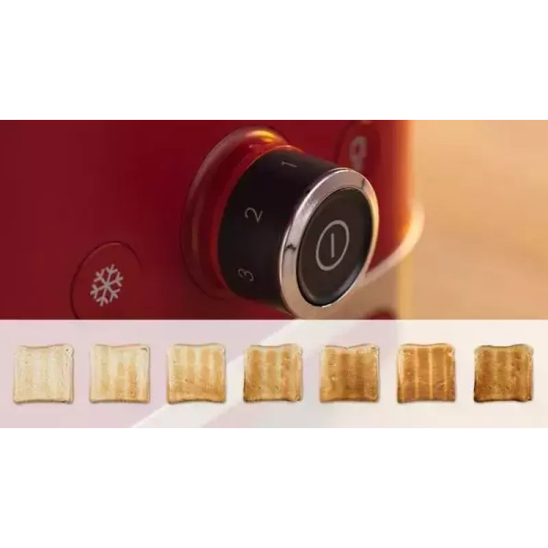 Toaster Bosch TAT4M224 2 slice 950 W Red Stainless Steel