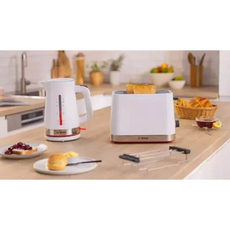 Toaster Bosch TAT4M221 2 slice 950 W White Stainless Steel