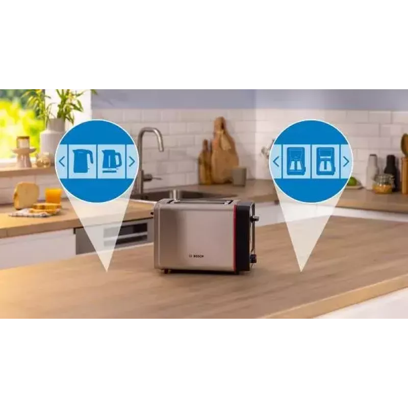 Bosch TAT6M420 toaster 2 slice(s) 970 W Stainless steel