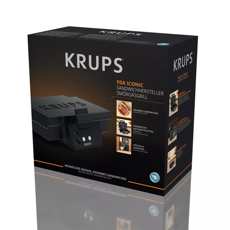 Krups FDK Iconic FDK462 sandwich maker 850 W Black
