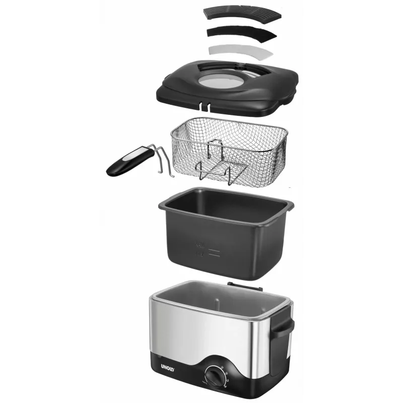 Unold 58615 fryer Single Stand-alone 1200 W Deep fryer Black, Stainless steel