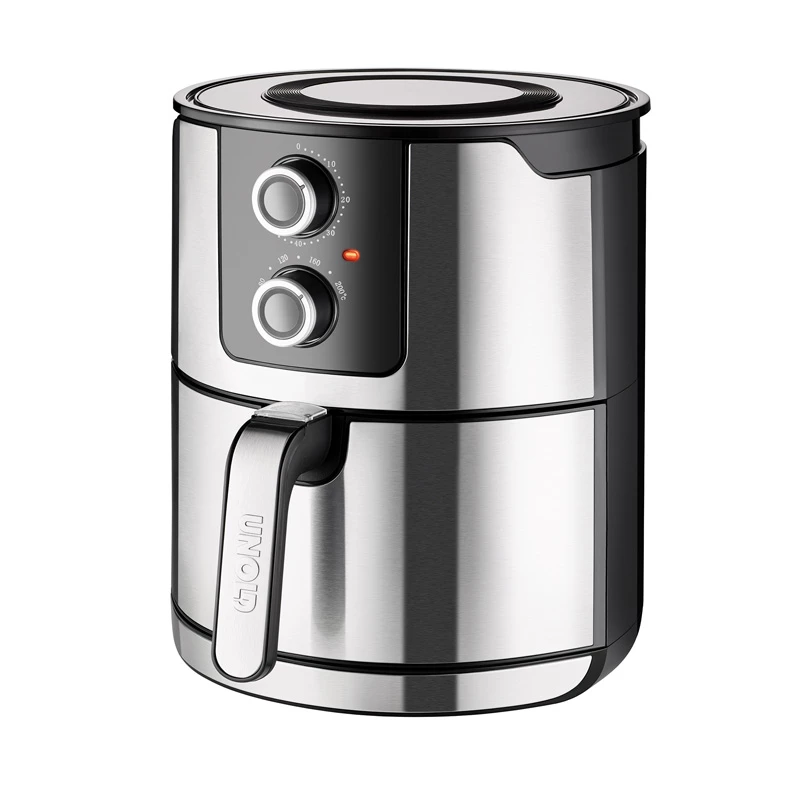 Unold 58655 fryer Double 5 L 1400 W Hot air fryer Black, Stainless steel