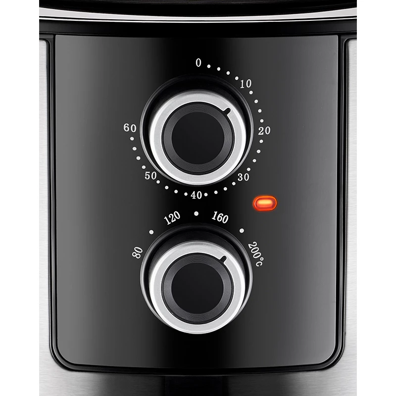 Unold 58655 fryer Double 5 L 1400 W Hot air fryer Black, Stainless steel