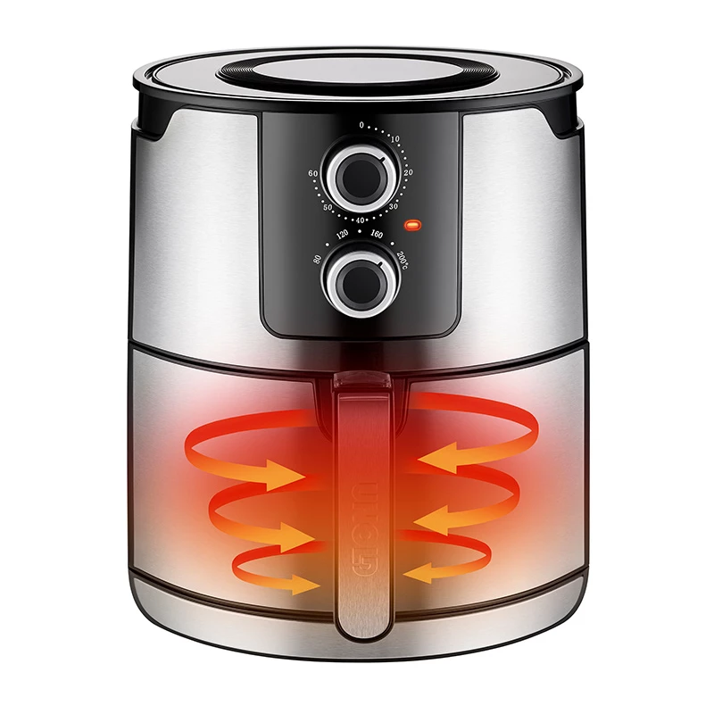 Unold 58655 fryer Double 5 L 1400 W Hot air fryer Black, Stainless steel