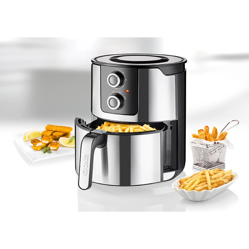 Unold 58655 fryer Double 5 L 1400 W Hot air fryer Black, Stainless steel