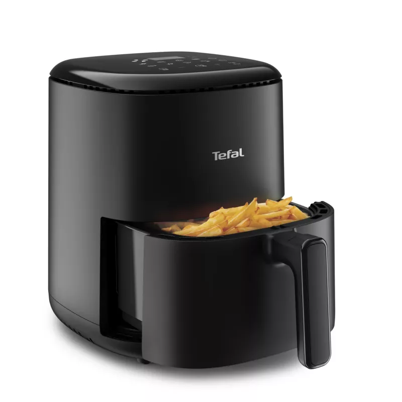 Hot air fryer Tefal Easy Fry EY145810 — 3 L capacity, 1300 W, touch control, LCD display, black