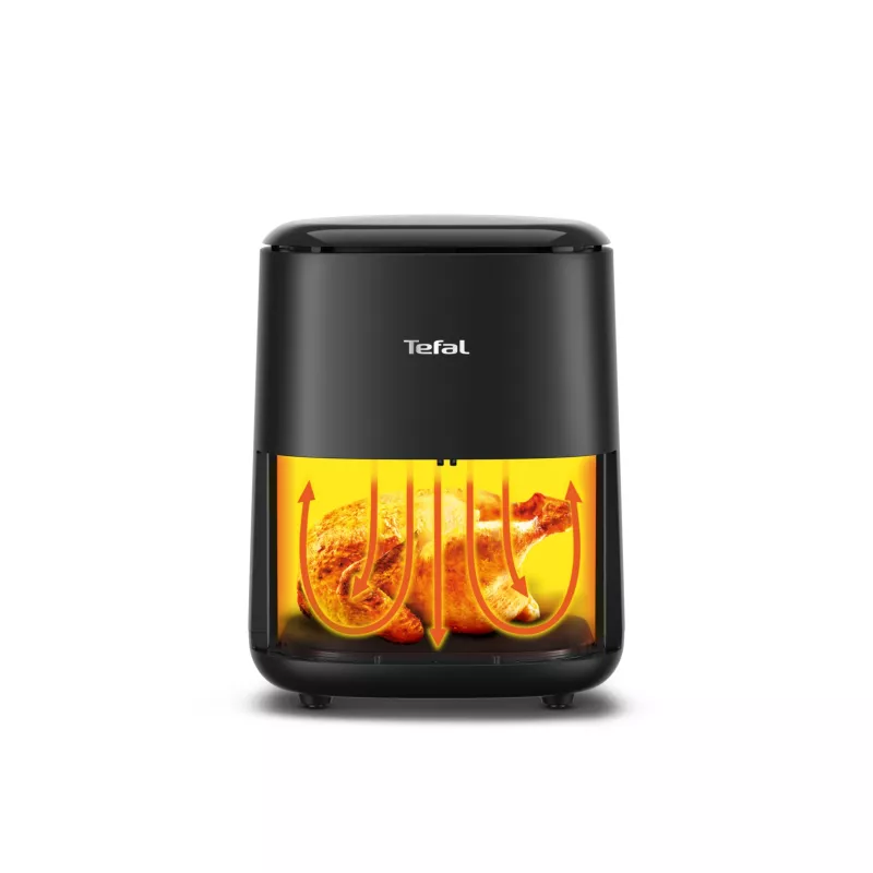 Hot air fryer Tefal Easy Fry EY145810 — 3 L capacity, 1300 W, touch control, LCD display, black