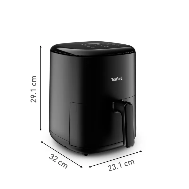 Hot air fryer Tefal Easy Fry EY145810 — 3 L capacity, 1300 W, touch control, LCD display, black