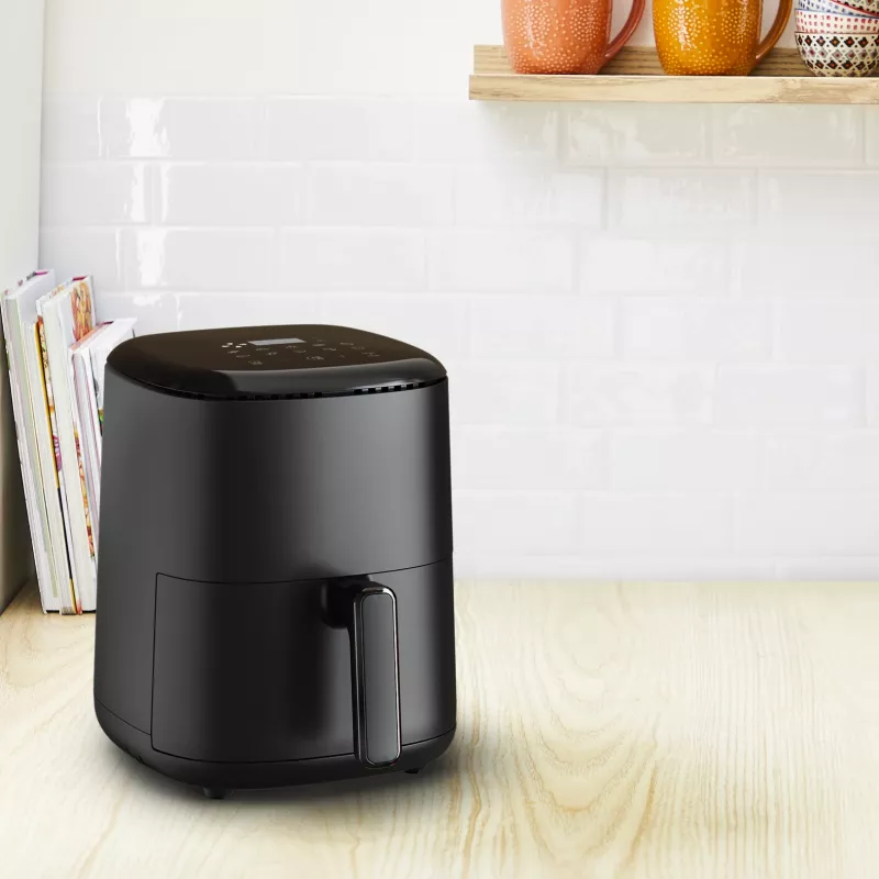 Hot air fryer Tefal Easy Fry EY145810 — 3 L capacity, 1300 W, touch control, LCD display, black