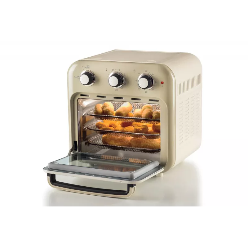 Ariete 4632 Air fryer and oven Vintage, 1400W, 2in1, Capacity 16L, Accessories included, Timer 60 minutes, Double glass, Beige
