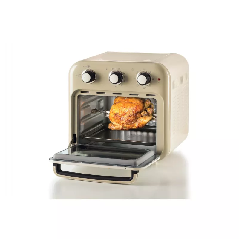 Ariete 4632 Air fryer and oven Vintage, 1400W, 2in1, Capacity 16L, Accessories included, Timer 60 minutes, Double glass, Beige