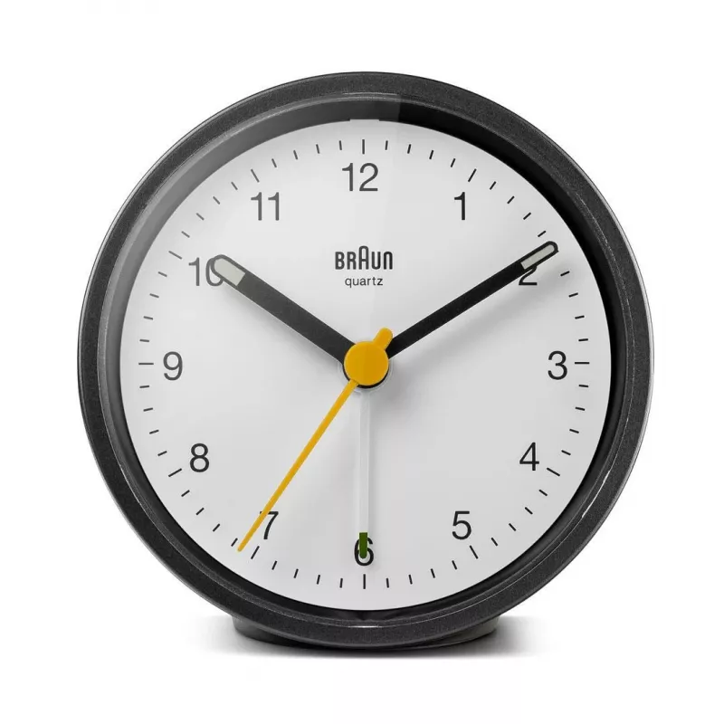 Braun BC12BW Quartz alarm clock Black, White