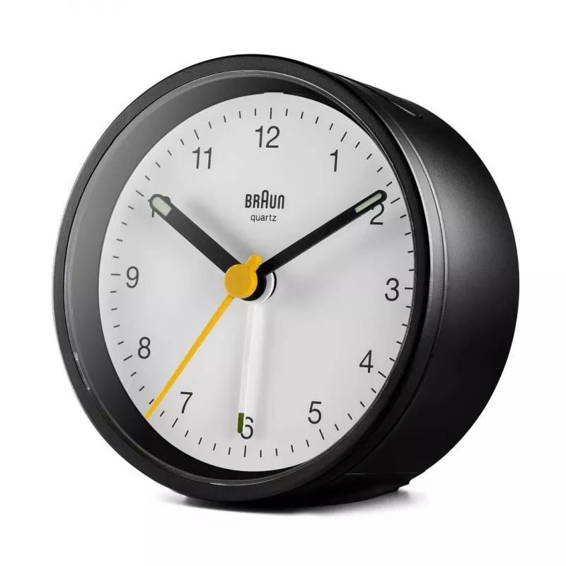Braun BC12BW Quartz alarm clock Black, White
