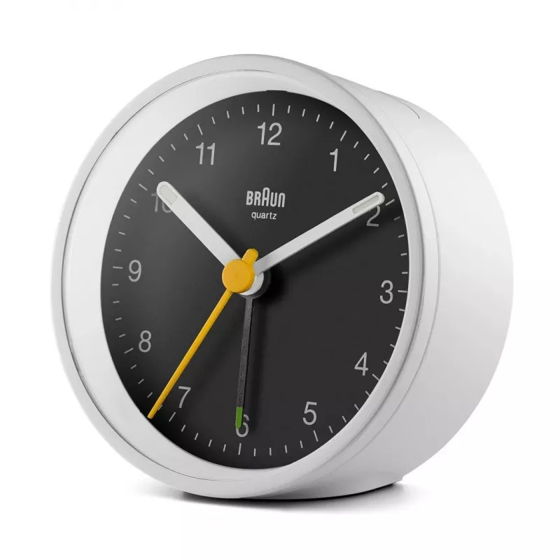 Braun BC12WB Quartz alarm clock Black, White