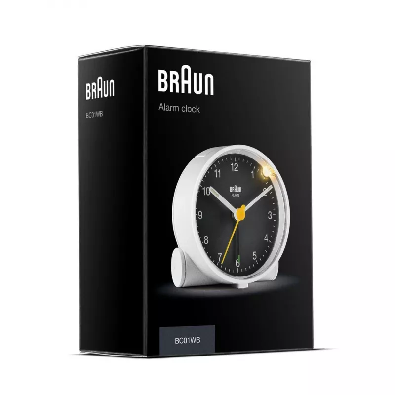 Braun BC01WB Quartz alarm clock Black, White